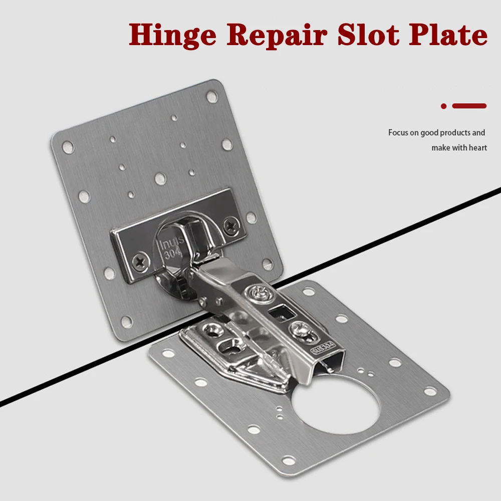 10pcs Cabinet door repair kit Kitchen cabinet metal hinge door panel reinforcement Replacement plate fastening plate hardware