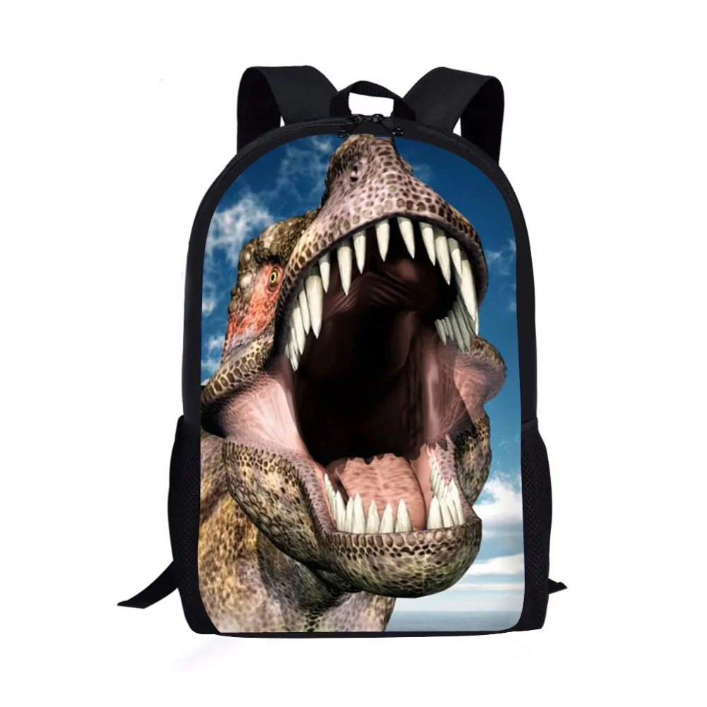 Cute 3D Dinosaur Print School Bags para crianças, Mochila infantil para meninas e meninos, Saco de livro estudantil, Mochilas de grande capacidade