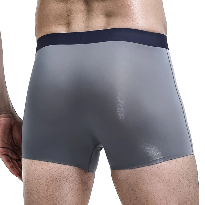 3-Pack of Seamless Underwear for Men, One-Piece Boxer Briefs, Ultra-Thin U-Convex Men's Underwear, Breathable Boxer Briefs for Y