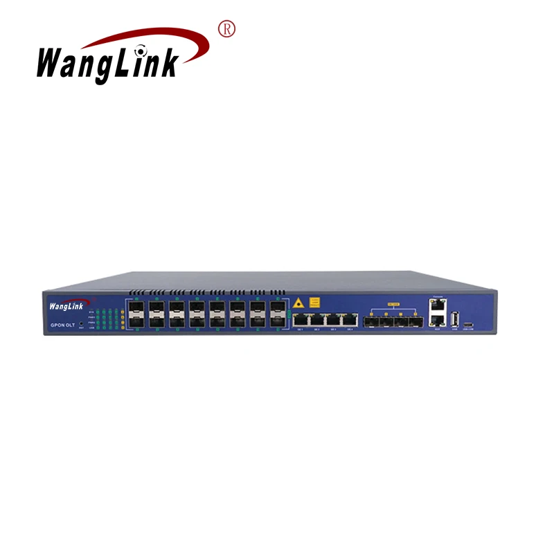 

GPON 16 PON OLT 1U Layer3 SFP+ SNMP Telnet CLI WEB SSH v2 manage 8 UPLINK 10/100/1000mbps 10G 4 RJ45 4 SFP+ GPON OLT