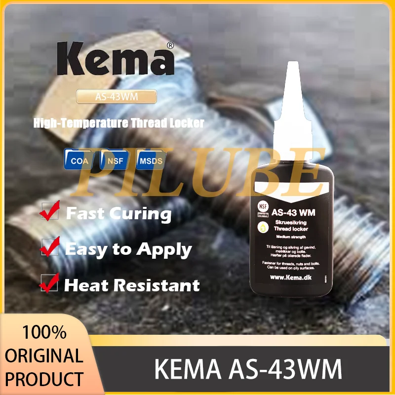

KEMA AS-43WM High-Temperature Thread Locker Anti-Loosening, Thread Adhesive for Screws and Bolts Curing Agent Original Product