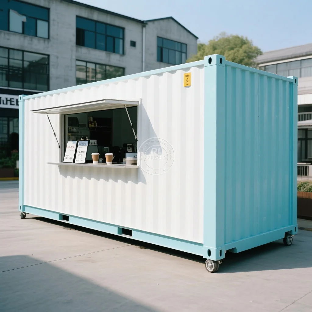 

Modern Style Container Bar Restaurant Coffee Kiosk Fully Equipped Concession Prefabricated Food Vending Container Bar