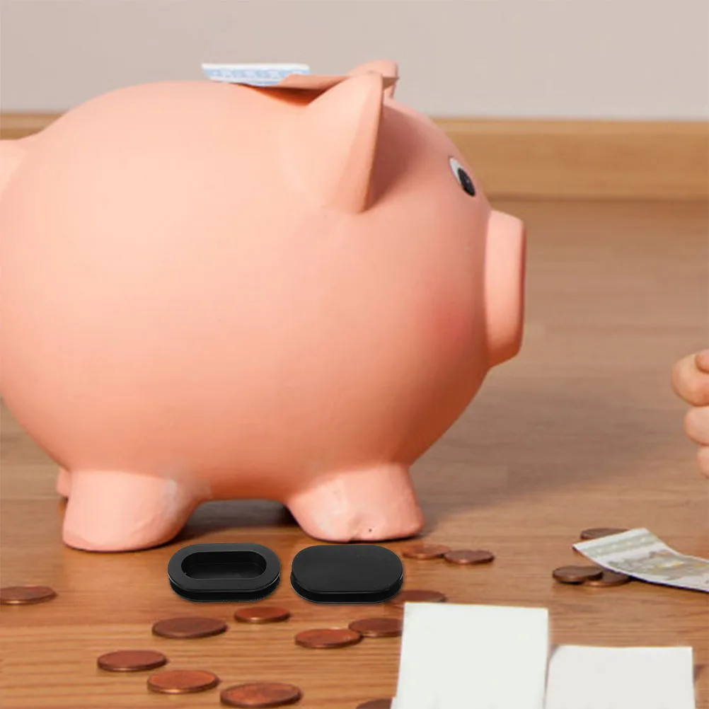 

12Pcs Oval Piggy Bank Stopper Replacement PVC Bottom Seal Coin Bank Plug Creative Design Dual Layer Protection