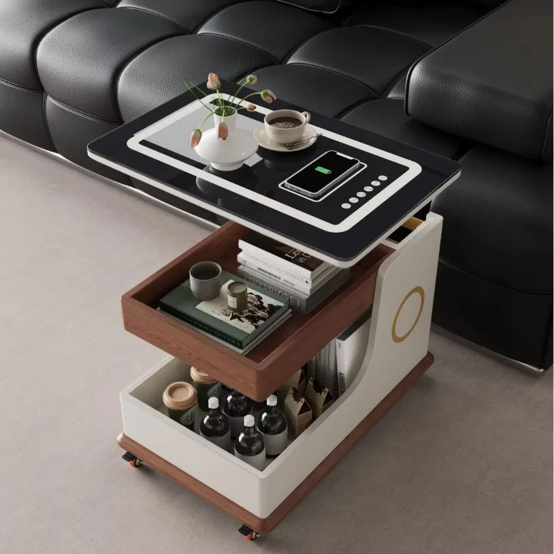 طاولة جانبية ذكية منضدة حديثة بسعر المصنع مع سطح رفع دوار متحرك قابل للتعديل للاستخدام في غرفة النوم وغرفة المعيشة #1