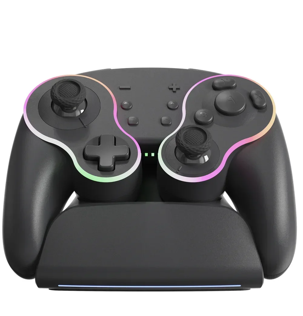 B-M LinYuvo Gaming for Switch/Tablet/Android/PC with Wireless Charging Base, Mechanical Button Game Controller