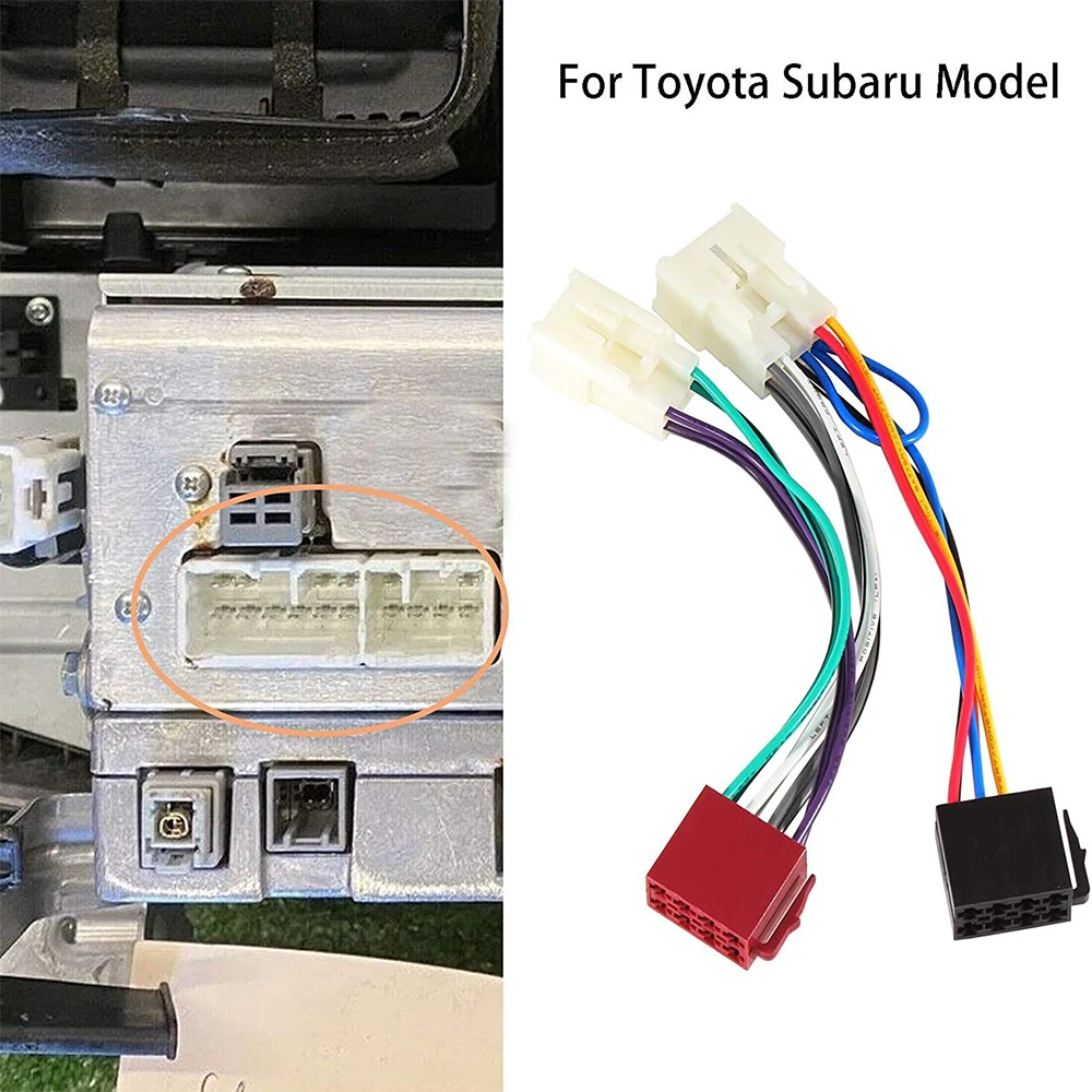 Carro iso rádio cablagem adaptador plug cabo para toyota lexus mr2 land cruiser rav4 solara yaris