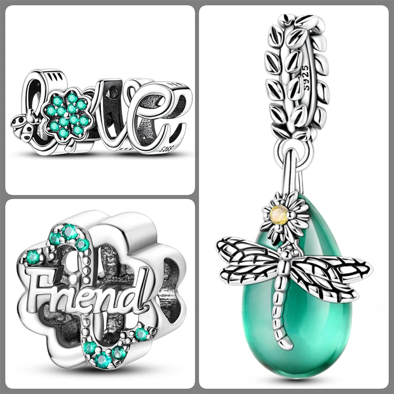 3 Stück 925 Sterling Silber Charm-Perlen-Set Mama Papa Schwester Katze Schmetterling Schleife Liebe Charms für DIY Armband Halskette Schmuckherstellung – Detail 26