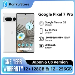 구글 픽셀 7 프로 구글 텐서 G2, 6.7 인치, 256GB, 512GB, 50 MP, 5000 mAh, 23W 유선 IP68 방수, eSIM 5G NFC, 안드로이드 13