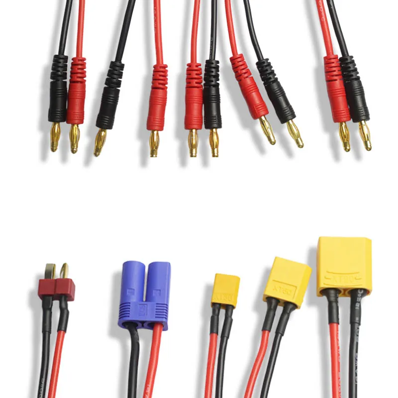 XT30 XT60 XT90 T Plug Charge Lead to 4.0mm Banana Plugs 4AWG/16AWG Charge Cable Silicone Wire For Lipo Battery