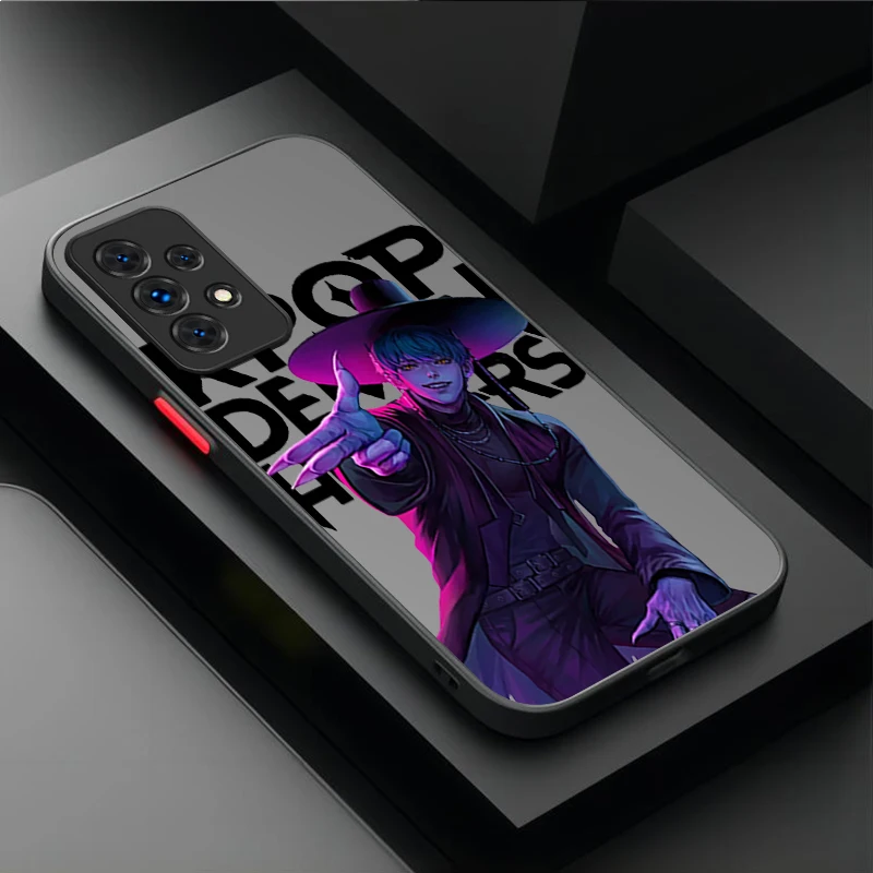 KPop D-Demon H-Hunters حافظة لهاتف سامسونج جالاكسي A17 A07 A54 A05s A05 A34 A24 A14 A73 A53 A33 A23 A13 A72 A52 A52s A32 A22 A12 #5