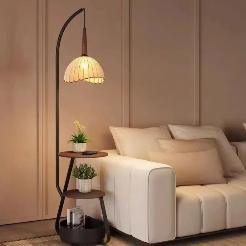 Retro metal floor lamp remote control adjustable color temperature suitable for living room and bedroom