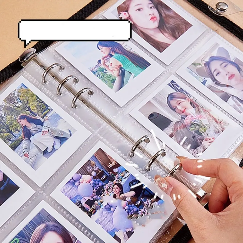 

A5 Idol Photo Album with Inner Page 4-grid Idol Card Holder Bling Cover Loose-leaf Name Card Holder Birthday Gift