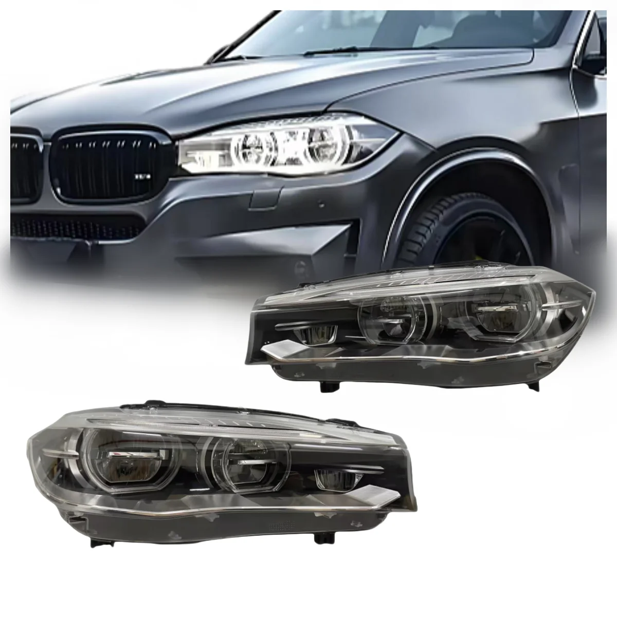 

Фара в сборе для BMW X6 (F16), обновленная, высококачественная, 12В, белая, оригинальная, 2015-2019