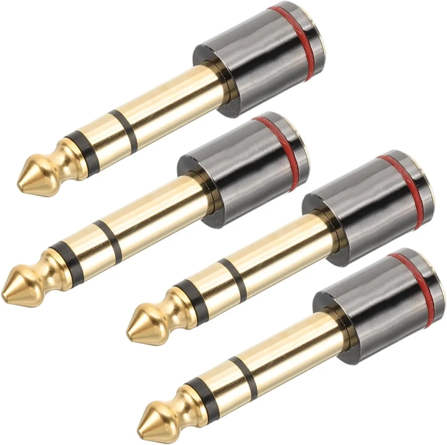 4PCS 6.3 To 3.5 Male To Female Audio Adapter Stereo Plug Switch Audio Adapter Connector Common for Headphone Computer