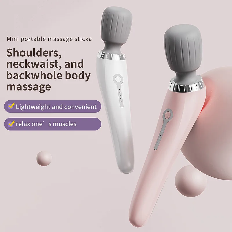 Mini Portable Massage Stick Waterproof Lightweight Powerful High Frequency Vibration Fascia Gun Wireless Portable Body Massager