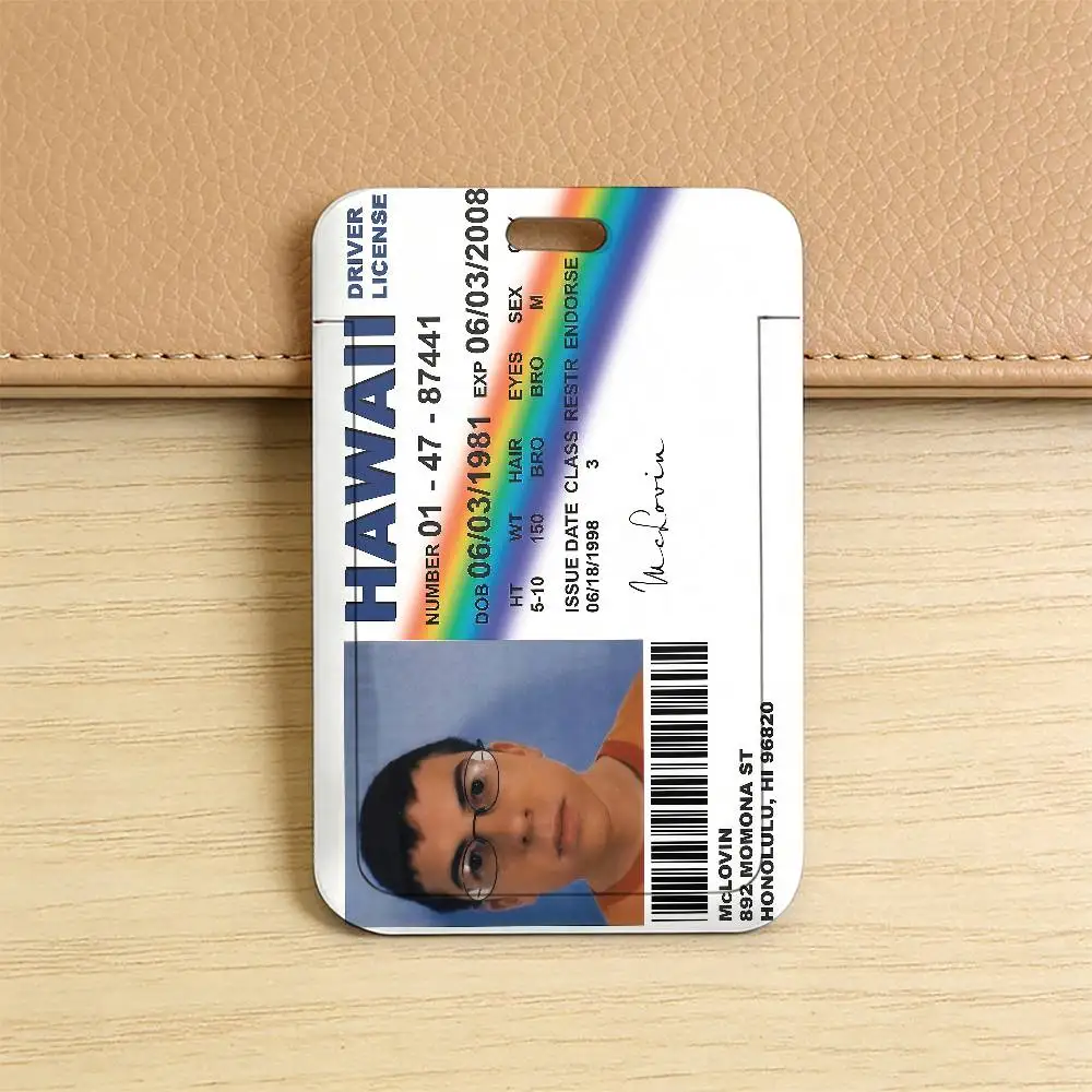 Lustiger M-McLovin ID F-Fogell Q Kunststoff-Schiebeabdeckungs-Lanyard-Ausweishalter für Arbeit, Bus, Studenten, Foto, Idol, Mitarbeiter – Detail 6