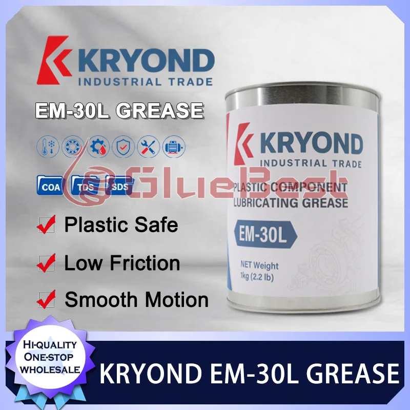 KRYOND EM30L Plastic Compatible Lubricating Grease Synthetic Gear Bearing Formula for Precision Parts Industrial Equipment 1kg