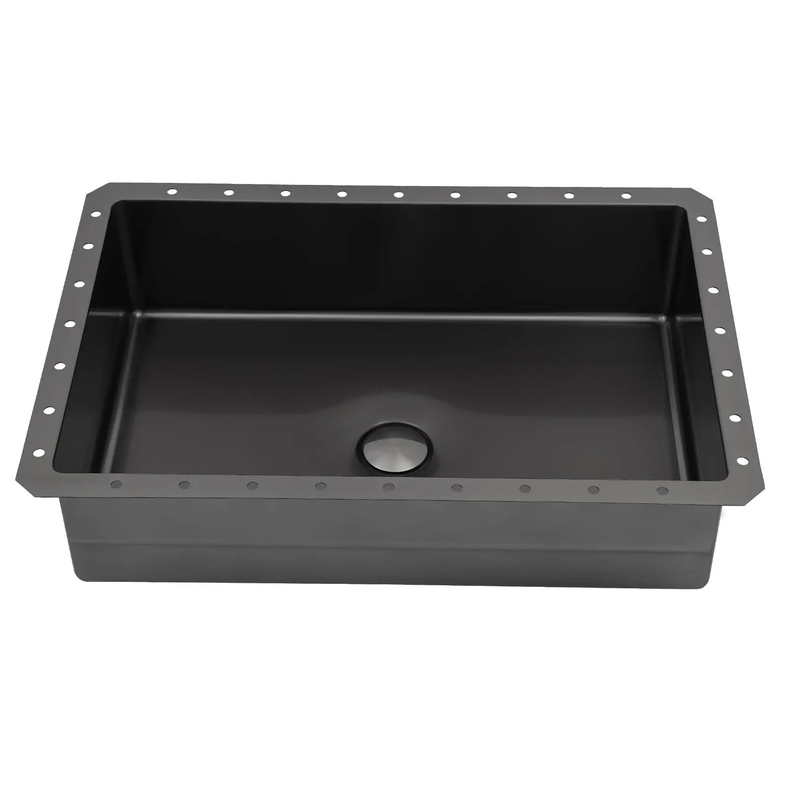 

Черная раковина для ванной комнаты. Раковины для ванной комнаты под монтажом. Прямоугольная раковина из нержавеющей стали размером 21,65 x 14,96 x 5,31 дюйма с выдвижным сливом для Wa.