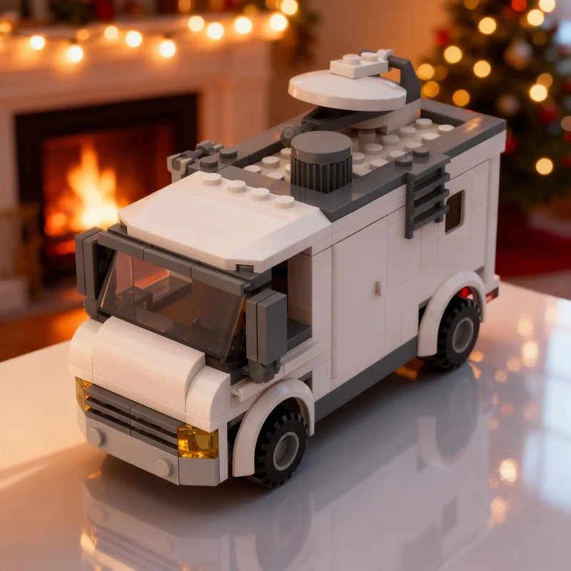 

152pcs MOC News Van City Traffic Model Building Blocks Architecture DIY Toys Creative Idea Christmas Gift Education Brick Kids