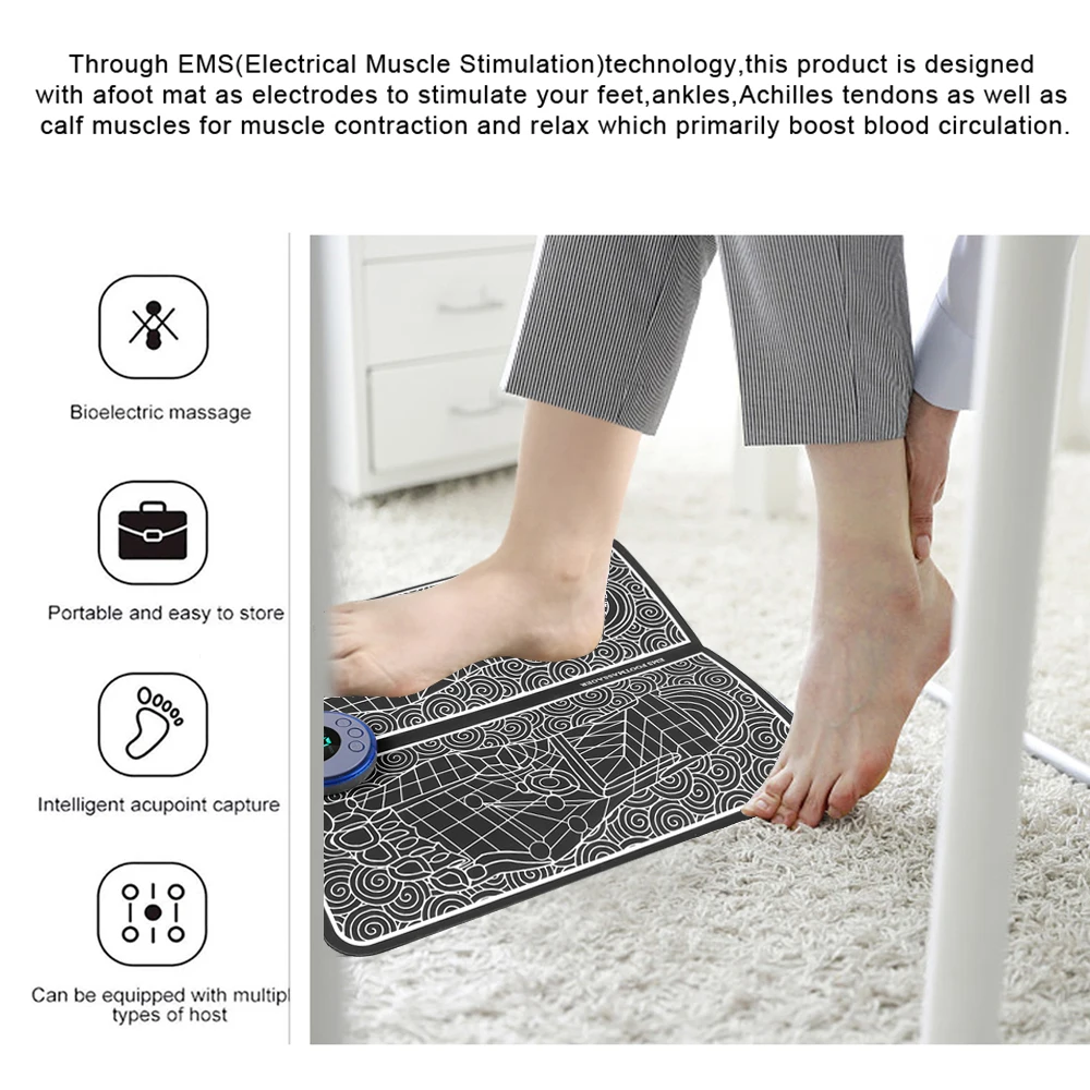 Foot Massager Pad Relief Pain Relax Shock Muscle Stimulation Improve Blood Circulation Feet Acupoints Massage Tools Massage Mat