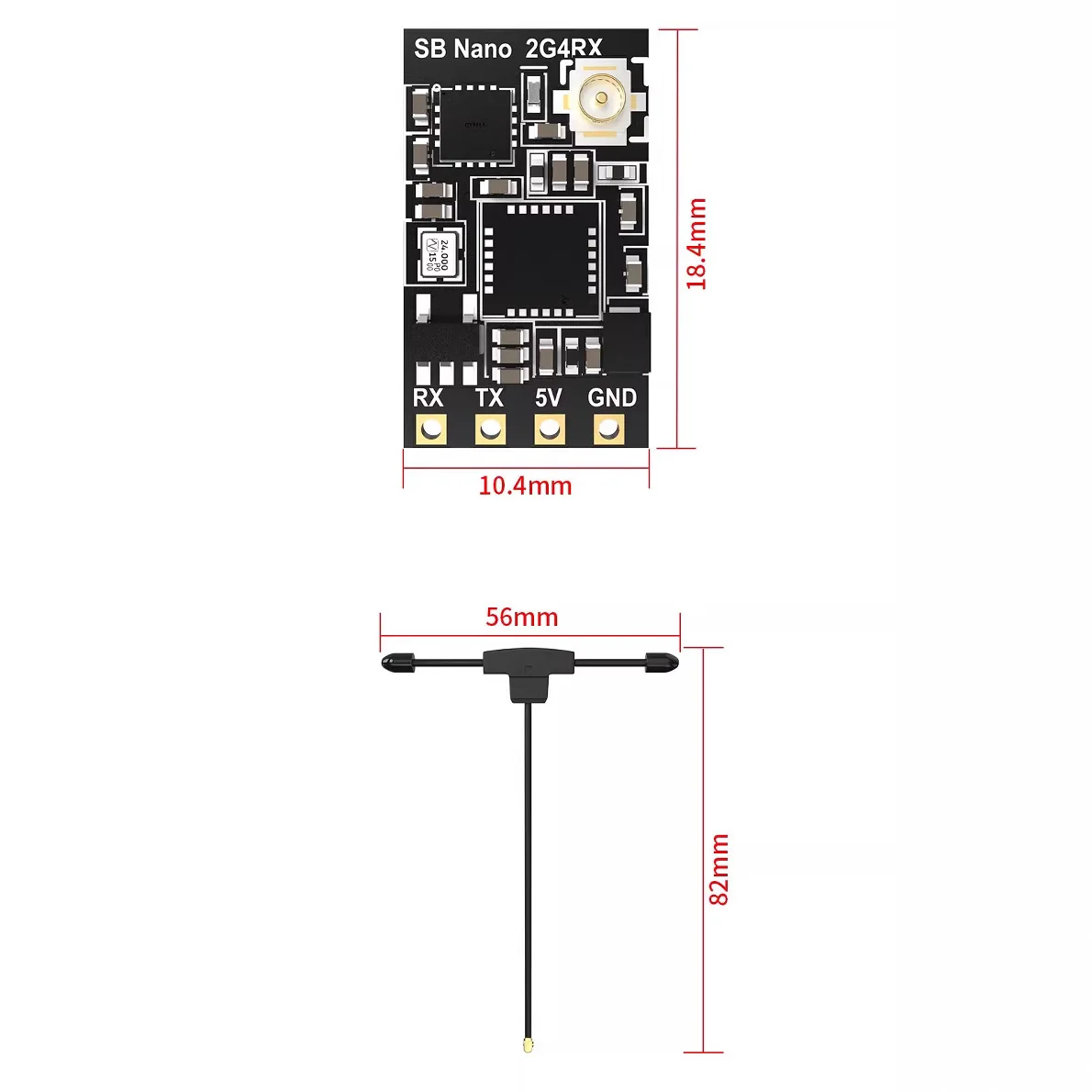 SpeedyBee Nano 2.4GHz ELRS Receiver for FPV Drone, Compatible with ExpressLRS TX
