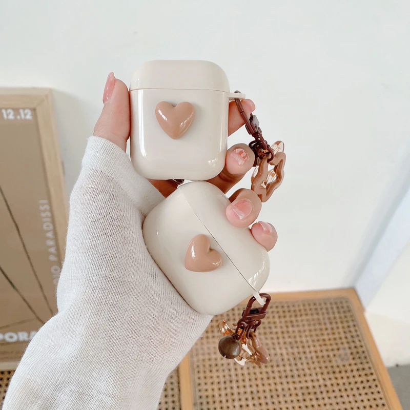 Funda con colgante de corazón y estrella para AirPods 2 y 3 generación, carcasa protectora para Apple AirPods Pro de segunda generación