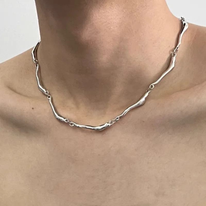 Cold style necklace, light luxury, high-end feeling, collarbone chain, unisex chain, niche design, hip-hop necklace, versatile