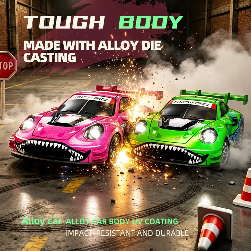 SCY‑64001 1/64 High‑Speed Drift RC Car, 2.4G 4WD Full‑Proportion Remote Control Vehicle, Mini Racing Model With Light