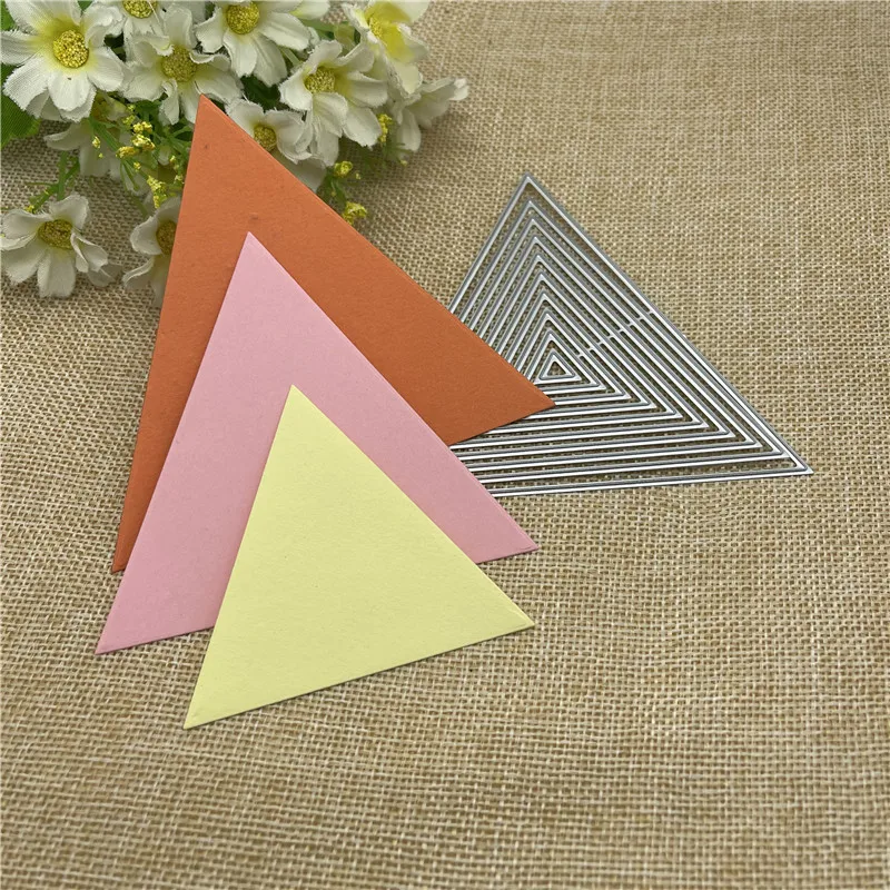 Triangle of Frames Metal Cutting Dies Stencils For DIY Scrapbooking Decorative Embossing Handcraft Template