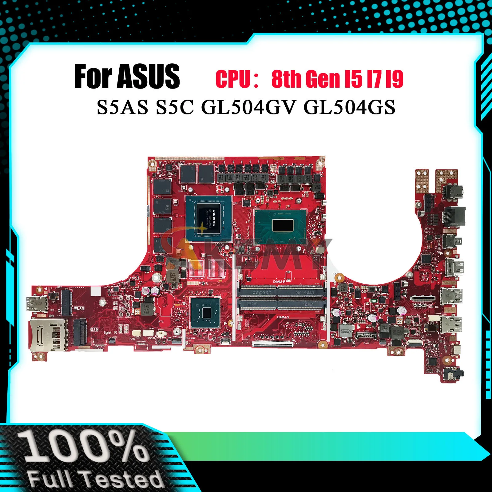 GL504GV Laptop Motherboard For ASUS ROG Strix GL504GM S5AS GL504GW S5C GL504GS GL504G GL504GV Mainboard With I5 I7 I9 CPU fast