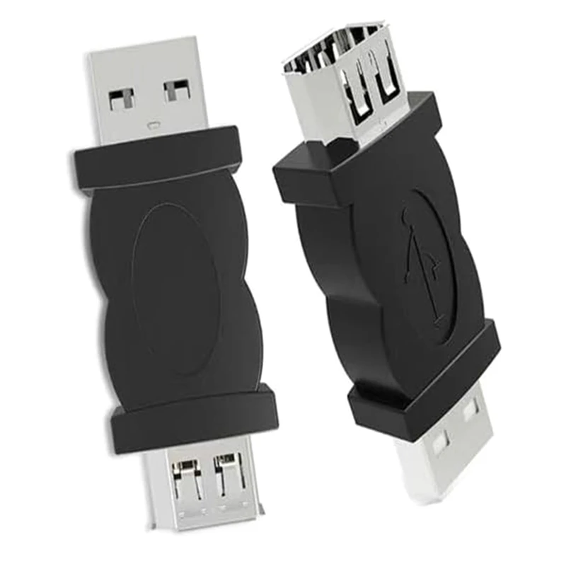 USB To 1394 6P Connector USB To Firewire 6 Pin USB Male To 1394 Converter Multi-Function Portable Convenient 2PCS