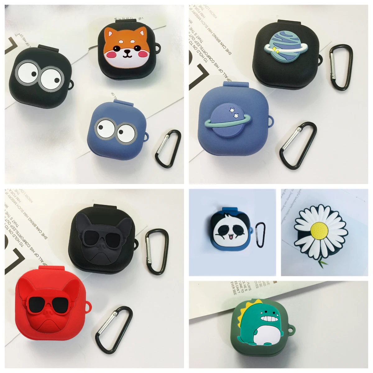 For ATH-CKS50TW2 Case Funny Cartoon dogs Case Silicone Wireless Bluetooth Earphone Case For ATH-CKS50TW 2 cover