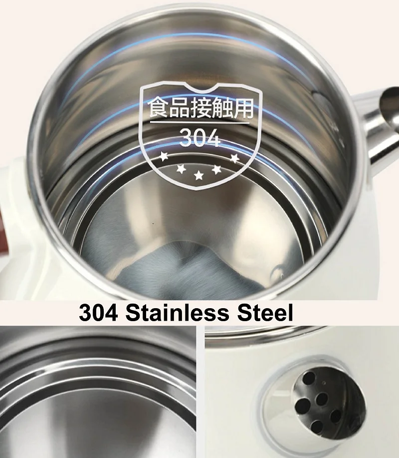 1.8L European Style Electric Kettle 304 Stainless Steel Teapot  Household Quick Kettle Automatic Power Off Kitchen Tools 1800W