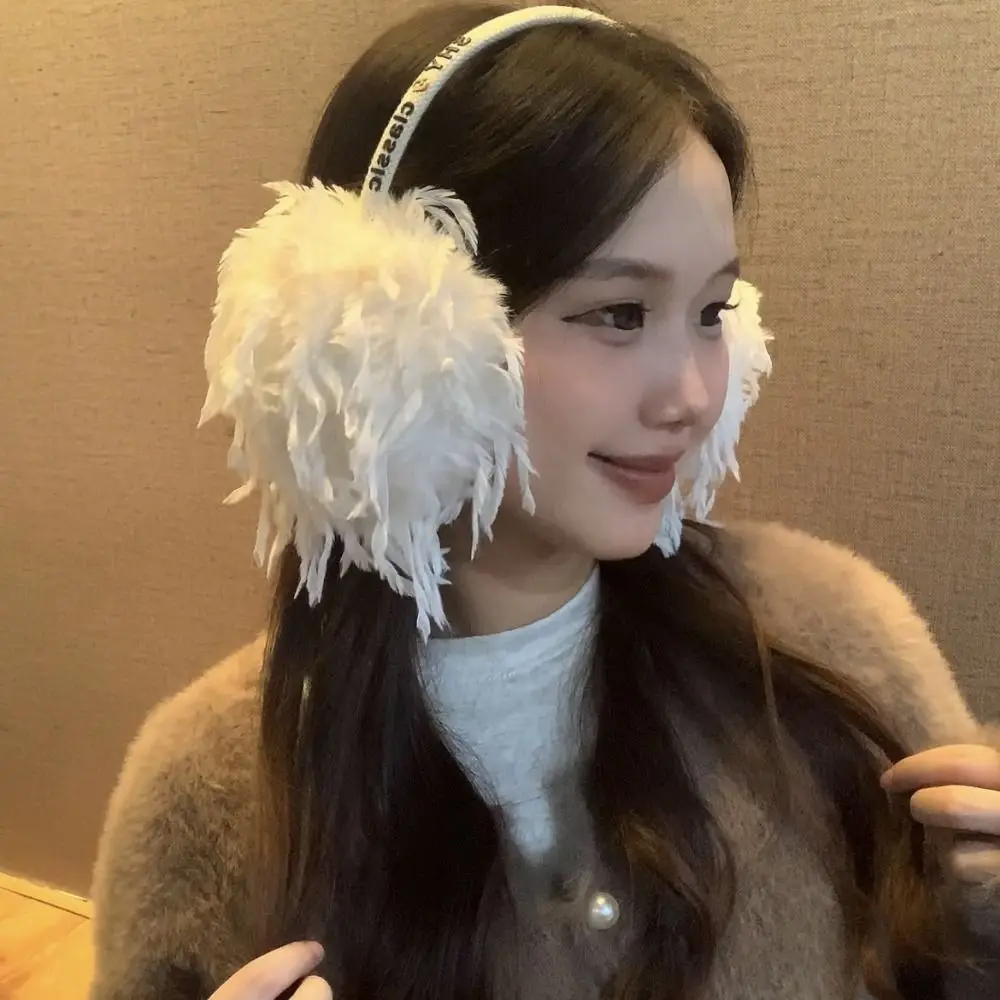 New Autumn Winter Plush Hair Earmuffs Women Men Foldable Headband Earmuffs Warm Anti-freeze Ear Protection Bag