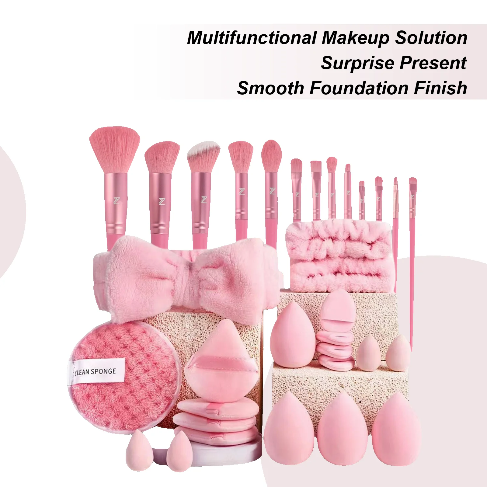 40 pièces poudre Blush fard à paupières pinceaux ensemble de pinceaux de maquillage poils souples accessoires cosmétiques outil de maquillage pour ombres à paupières correcteurs