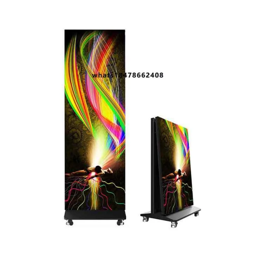 indoor high definition LED poster screen foldable waterproof full color removable commercial display, brightness 1000cd
