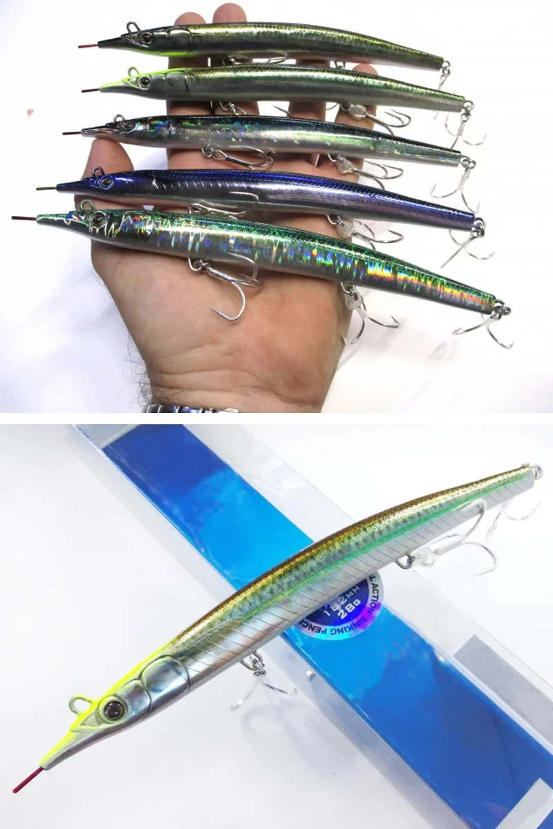 Heavy Sinking Pencil Lure 182mm 54g Sea Fishing Tuna Long Cast Artificial Plastic Hard Bait Sickbaits Seabass Swimbait Tackle