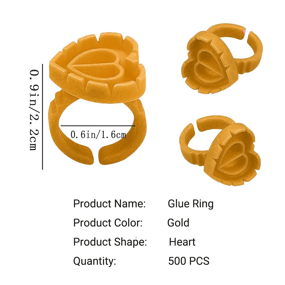 500PCS Glue Rings for Lash Extension Supplies, Lash Glue Holder for Eyelash Extension, Volume Fanning Cup for Eyelash Supplies