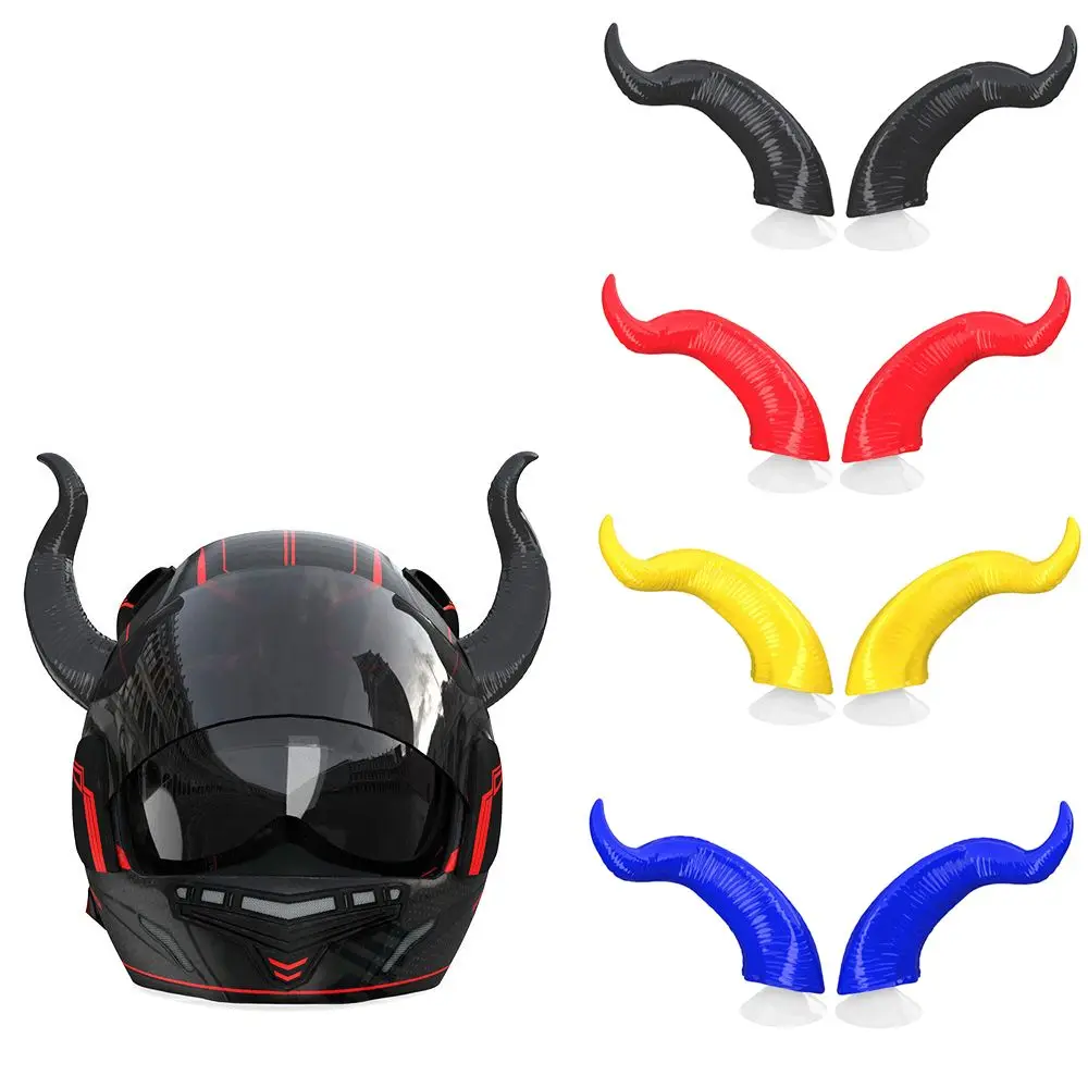 

2 Pcs Plastic Motorcycle Helmet Horns Universal Self-adhesive Helmet Decoration Devil Horns Durable