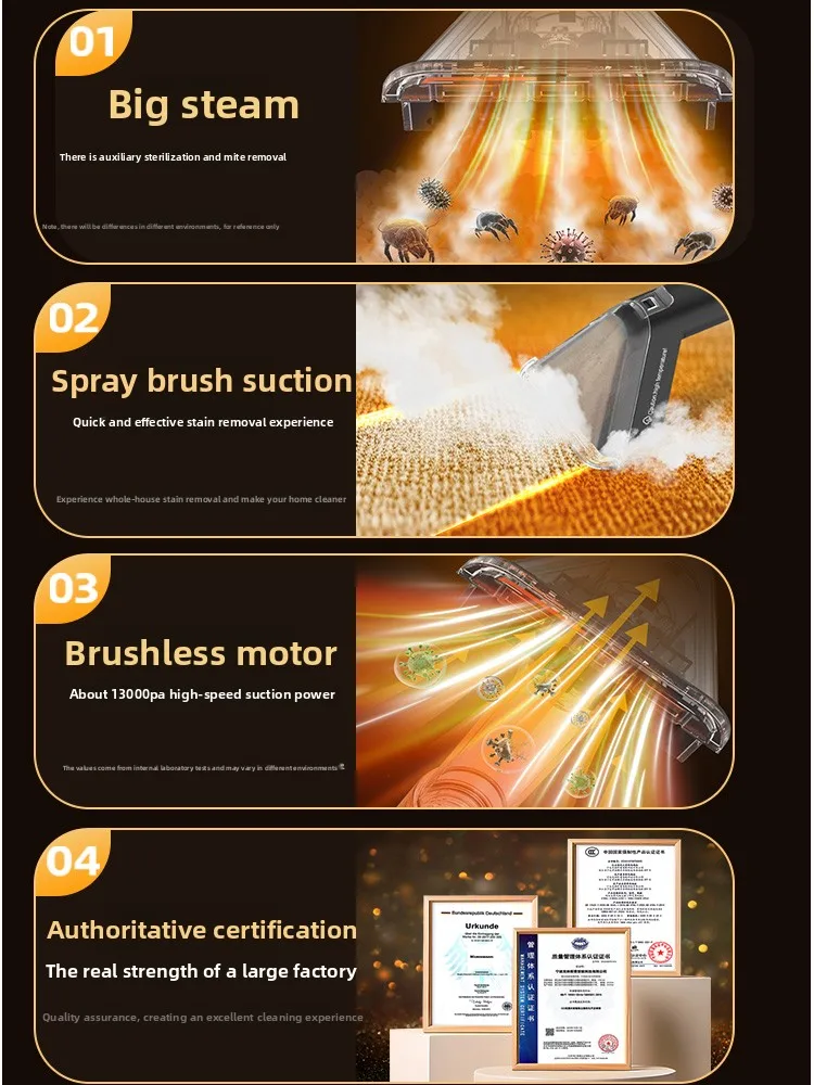 High temperature steam hot water fabric machine carpet sofa cleaning household and commercial multi-function machine