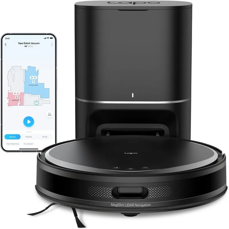 

-Slim LiDAR Smart Navigation Robot Vacuum and Mop with Self-Emptying Dock, 5300Pa Max, 97%+ Dust Pickup Rate, Self-Cha