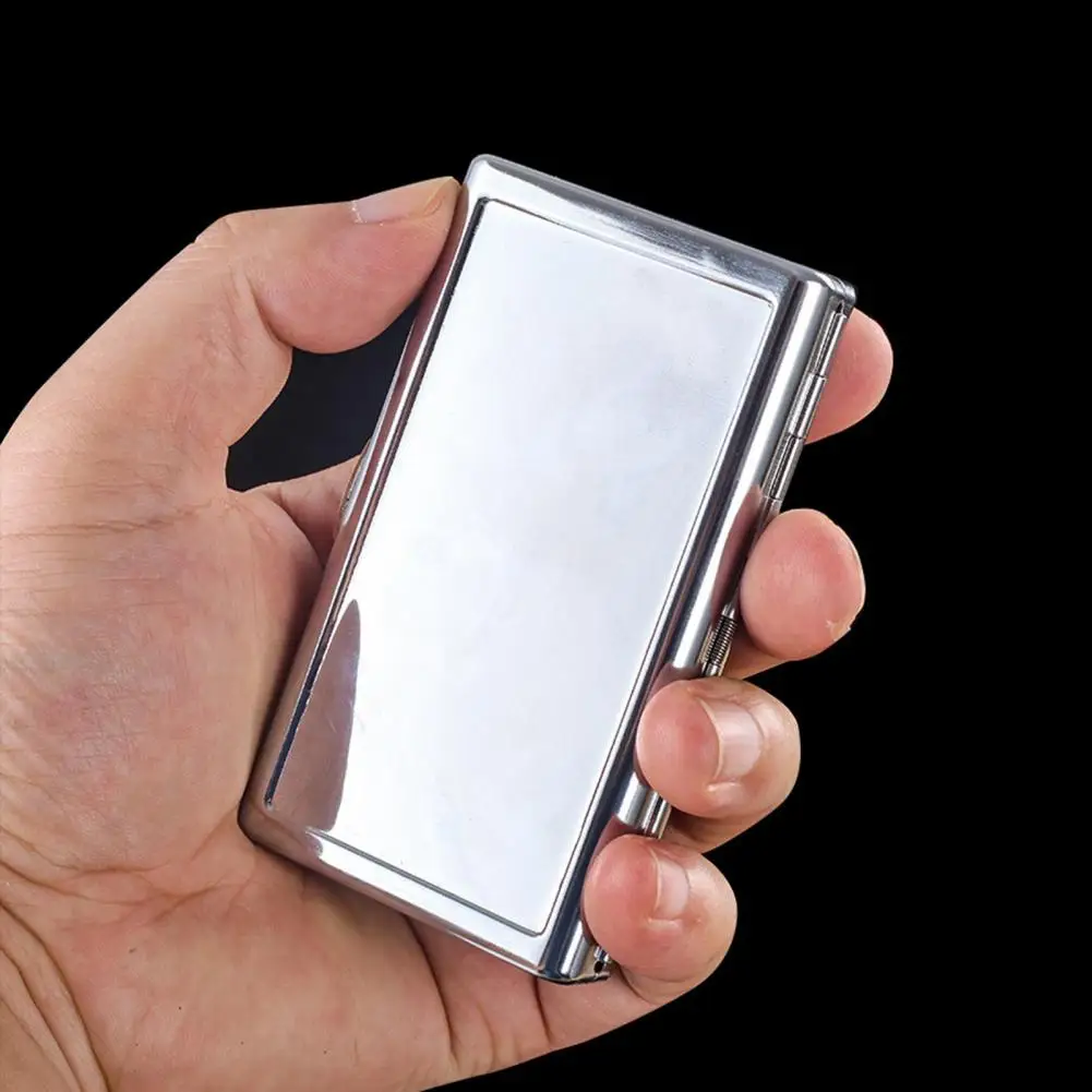 Vintage Card Holder Slim Metal Case Pocket Stainless Steel Box Wallet Credit Card Protector Case for Men Women Business Card