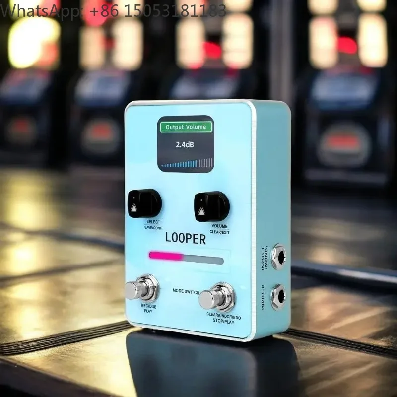 XS-02 Loop Pedal Pro Looper Station 160min Storage Dual Footswitch Real-time LED USB-C Audio Hub tage & Studio Dominator view 5