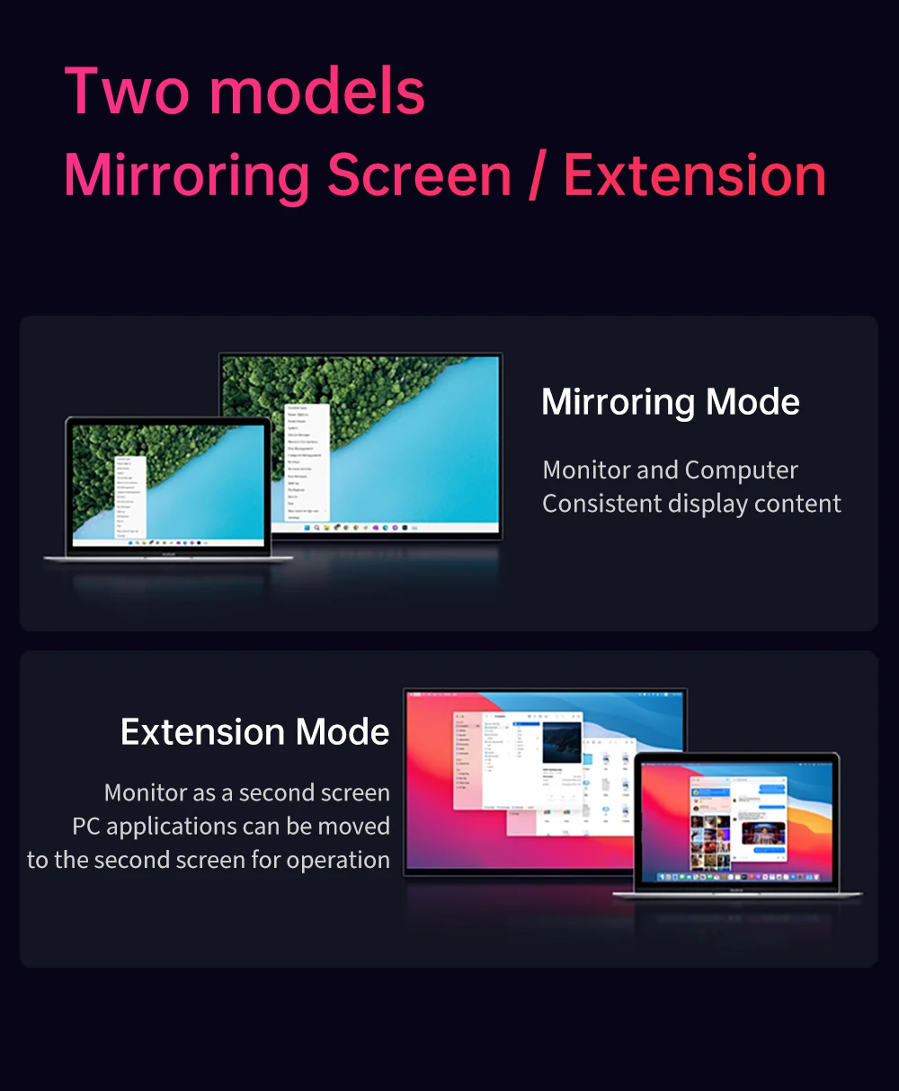 16 Zoll 4K OLED Tragbarer Monitor 16:10 3840*2400p 400Nits USB-C HDMI-kompatibler Externer Gaming-Monitor für PS5 Switch Laptop – Detail 12