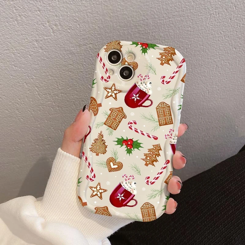 

Christmas Elements Gingerbread Man Phone Case For Xiaomi Redmi Note 14 Cases Redmi Note 13 12 11 Pro Plus 12S 14C 13C 12C Cover
