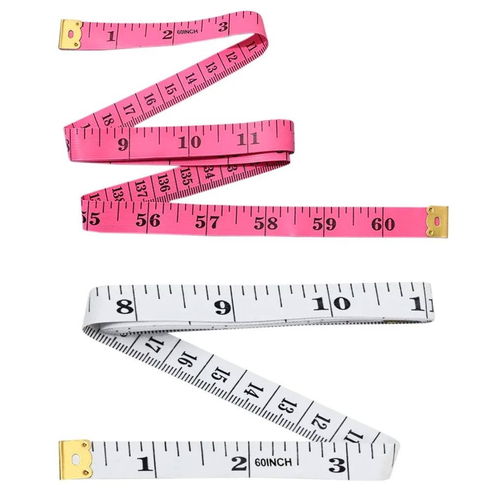 

Набор из 2 мягких измерительных лент – 60-дюймовые, с двойной шкалой, для шитья, пошива одежды и измерения тела