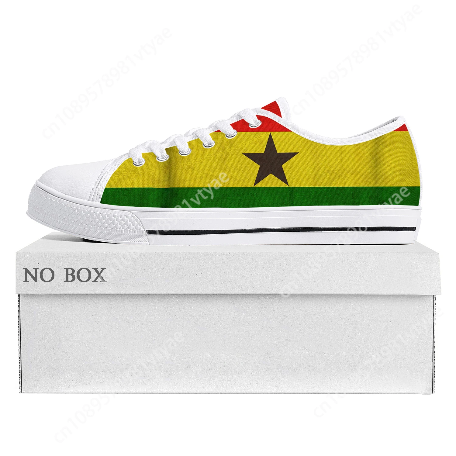 

Ghanaian Flag Low Top High Quality Sneakers Mens Womens Teenager Canvas Sneaker Ghana Prode Casual Couple Shoes Custom Shoe