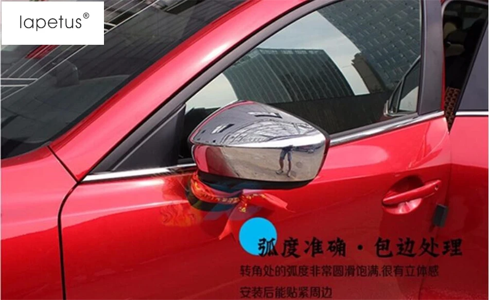 

Accessories For Mazda 3 AXELA Hatchback Sedan 2014 2015 2016 Side Rearview Mirror Back Mirror Molding Cover Kit Cap Trim 2 Pcs