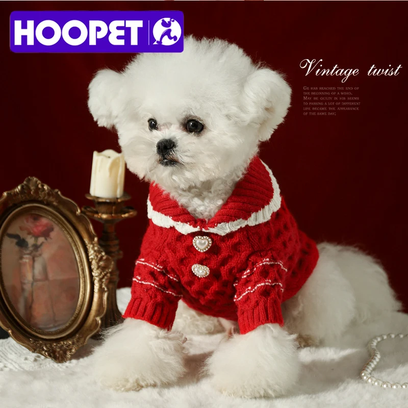 HOOPET Winter Pet Dogs Sweater Warm Knitted Clothes for Small Dogs Cats Clothes Puppy Kitten Clothing Pet Supplies