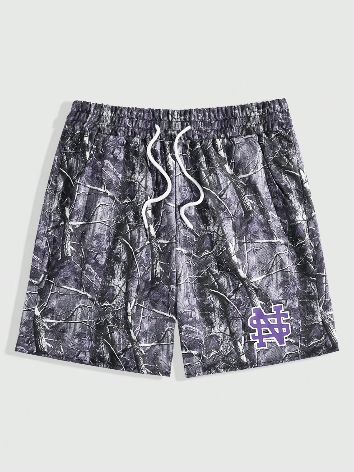 

Summer Women'S Casual Beach Shorts 3d Branch Print Fashionable Sports Shorts Loose Quick Drying Drawstring Beach Vacation Shorts